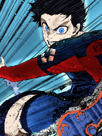 Yoichi Isagi Kicking Soccer From Blue Lock 4k Wallpaper