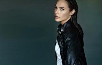 Wallpaper Girl Model Look Actress Gal Gadot Leather Jacket