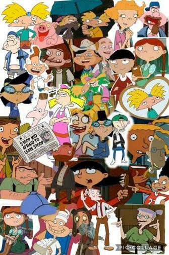 Hey Arnold 90s Wallpaper Collage Cartoon