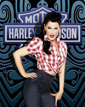 Harley Davidson Pin Up By Ivankorsario