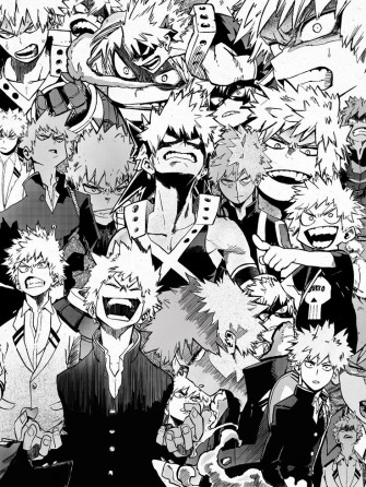 My Collage I Drew Of Bakugo Anime Wall Art Wallpaper