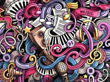 Music Graffiti Puzzle By Mark Ashkenazi