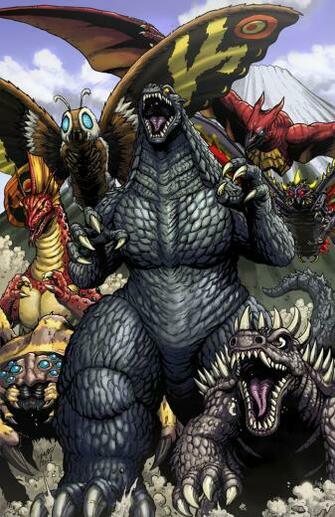 Kaiju Stampede Featuring Godzilla Anguirus Mothra Battra