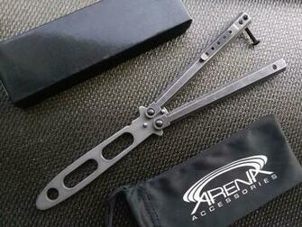 Stonewash Butterfly Balisong Knife Trainer Dull Unsharp Prac