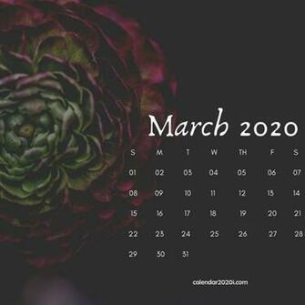 March Floral Calendar Printable In