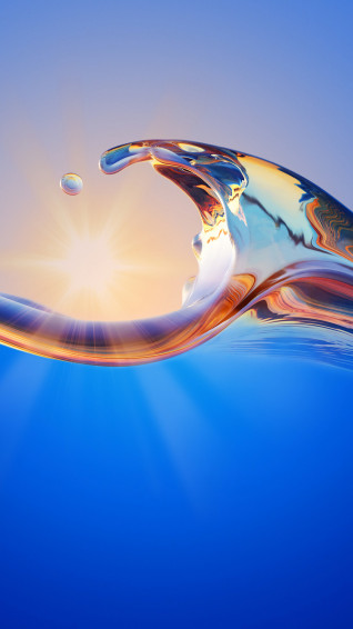 Sun Water Wave Digital Art 4k Wallpaper