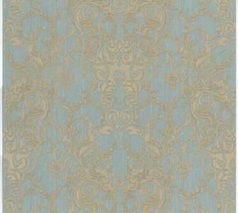 Roberto Cavalli Barocco Rc15024 Wallpaper Blue Gold Fashion