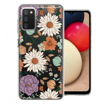 For Samsung Galaxy A02s Feminine Classy Flowers Fall Toned Floral