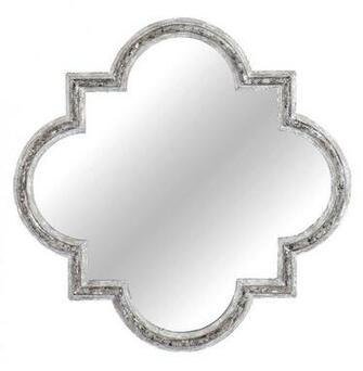 Maggie French Baroque Shabby Chic Quatrefoil Mirror
