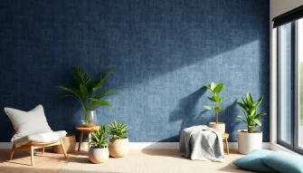 Navy Seagrass Wallpaper