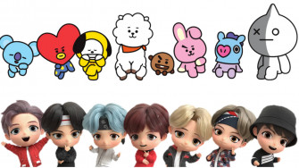 Bts Cartoon Wallpaper