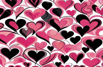 Pink And Black Heart Wallpaper