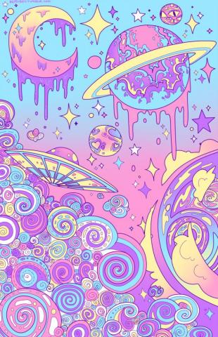 Bepsiboy Pastel Galaxy Psychedelic Art iPhone