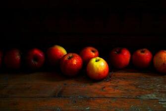 Yellow And Red Apple Wallpaper Entertainment Center