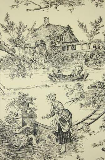 De Loir Toile Wallpaper Pastoral Scenic Jouy