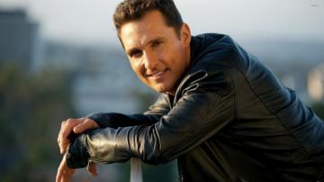 Matthew Mcconaughey In A Black Leather Jacket Wallpaper Male