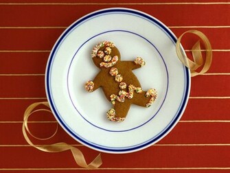 Gingerbread Man Wallpaper Stock Photos