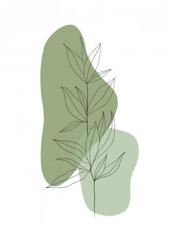 A Plant Lover Series Art Wallpaper Abstract Line Green