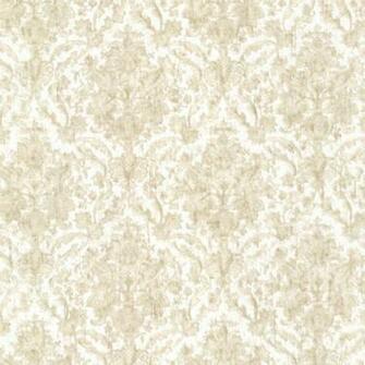 Majestic Beige Scrolling Damask Wallpaper Bolt Traditional