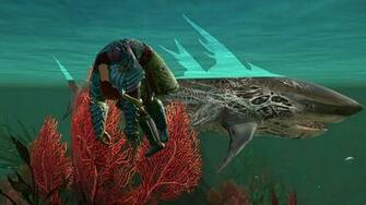 The Megalodon Illustration HD Desktop Wallpaper
