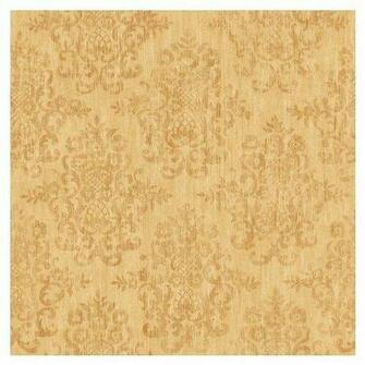 Allen Roth Yellow Earth Tone Damask Wallpaper Lw1340159