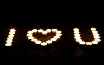 Love Heart Be Mine Yes Orange Candle I U Sign