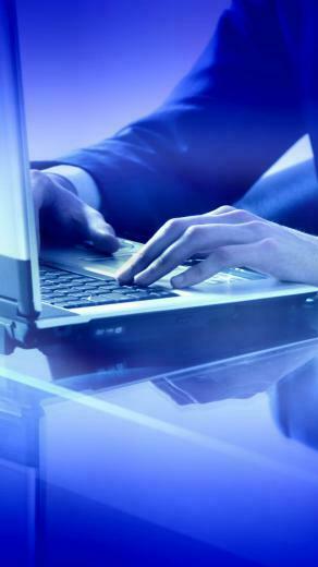 Typing On Laptop Blue Light Android Wallpaper