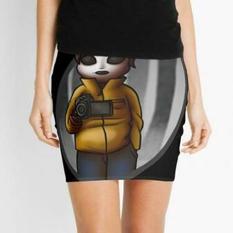 Masky Background Mini Skirt By Vanum Chan