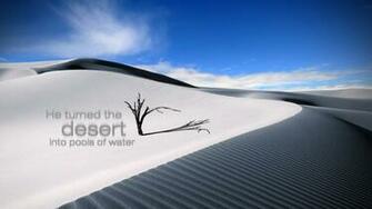 Desert Into Pools Of Water And The Parched Ground Flowing Springs