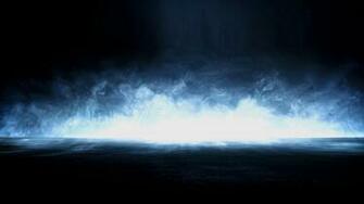Abstract Blue Black Dark White Smoke Fog Mist Wallpaper