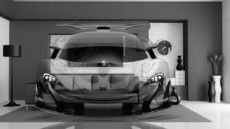 Mclaren P1 Gtr Frontup Fantasy Crystal Home Fly Car Black White