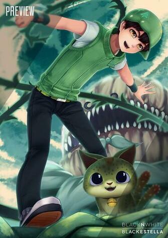 Boboiboy Leaf By Blackestella