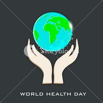 Abstract World Heath Day Concept With Human Hands Protected Globe