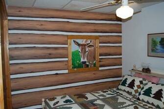 Faux Wood Log Cabin Wallpaper Quotes