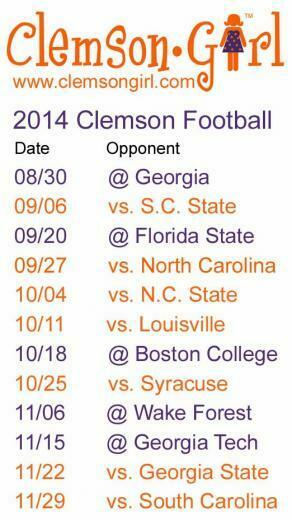 Clemson Football Schedule