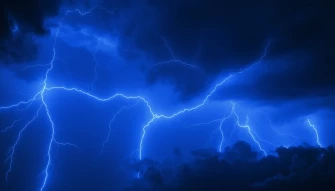 Blue Lightning Wallpaper
