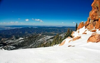 Snowy Mountain Side Wallpaper