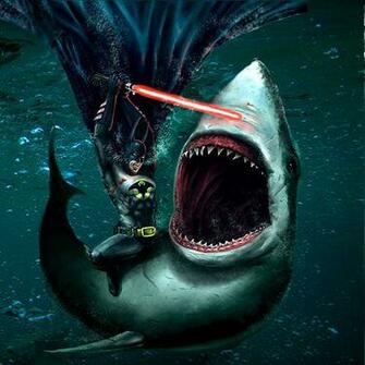 Batman Versus White Shark Wallpaper For iPad
