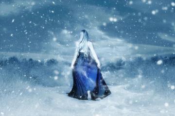 Girl Woman Young Female Person Winter Gothic Wallpaper