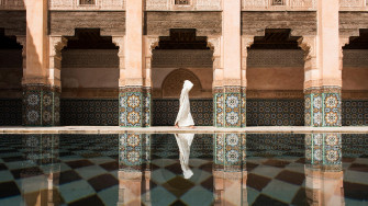 Swimming Pool Morocco Marrakesh Temple Wallpaper HD