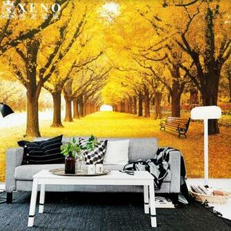 Custom Made Deep Autumn Photo Wallpaper 3d Wall Murals For Living Room