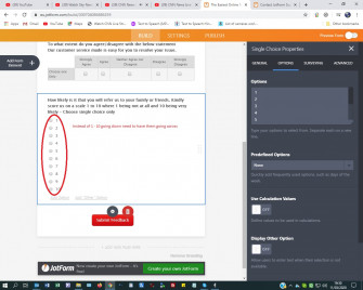 Unable To Put Single Choice Field Options Across