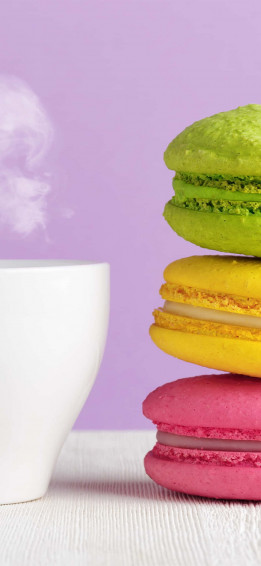 Deep Colored Stacked Macaron Dessert 0j3u53koxwqmrzm2 Wallpaper