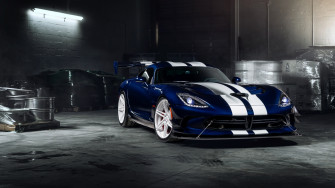 Adv1 Wheels Dodge Viper Blue Acr 5k Wallpaper HD Car