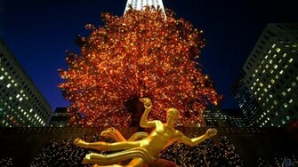 Desktop Wallpaper Christmas In Rockefeller Center New York