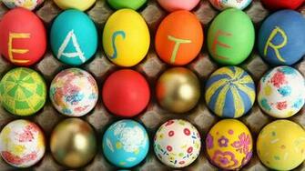 Happy Easter Eggs HD Wallpaper Of