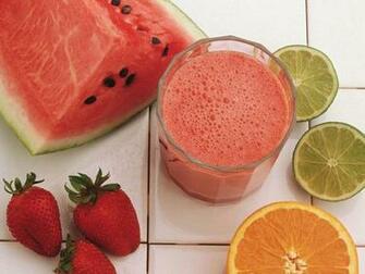 Strawberry Orange Juice Laptop Wallpaper