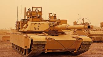 Brown M1a2 Abrams Tank Wallpaper Desktop Background