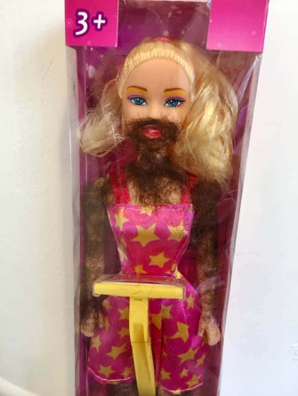 Funny Barbie Facial Hair Picture Wallpaper