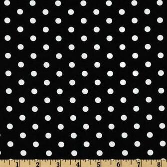 Pimatex Basics Polka Dot Black White Discount Designer Fabric